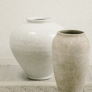 Photo by Liana Mikah a couple of vases on a counter